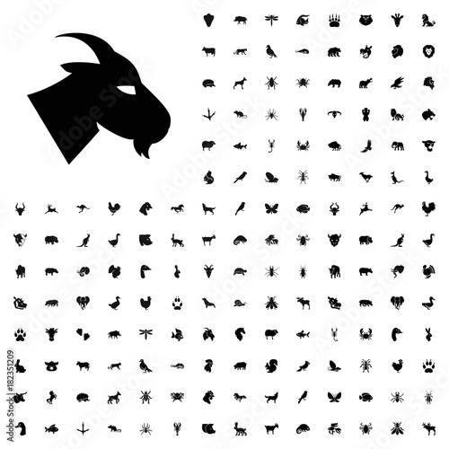 Goat icon illustration. animals icon set for web and mobile.