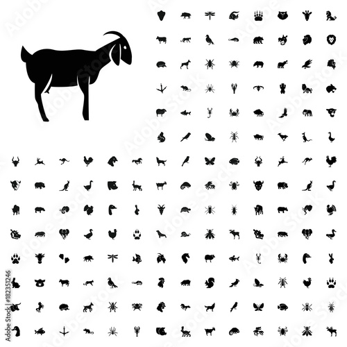 Goat icon illustration. animals icon set for web and mobile.