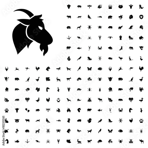 Goat icon illustration. animals icon set for web and mobile.