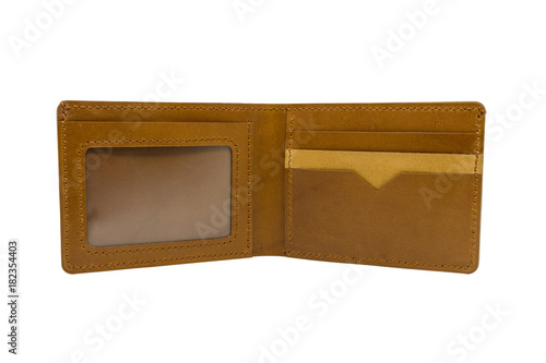 isolated leather billfold, isolated leather billfold wallet