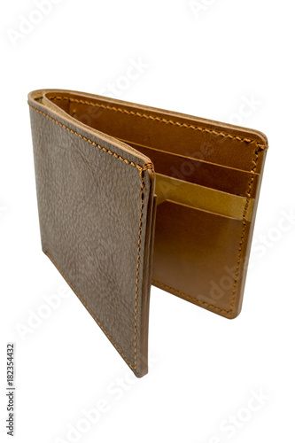 isolated leather billfold, isolated leather billfold wallet