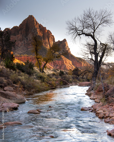 Zion Sunset Over River