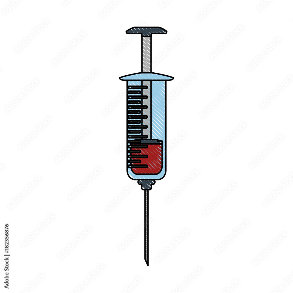 Medical syringe symbol Medical syringe symbol