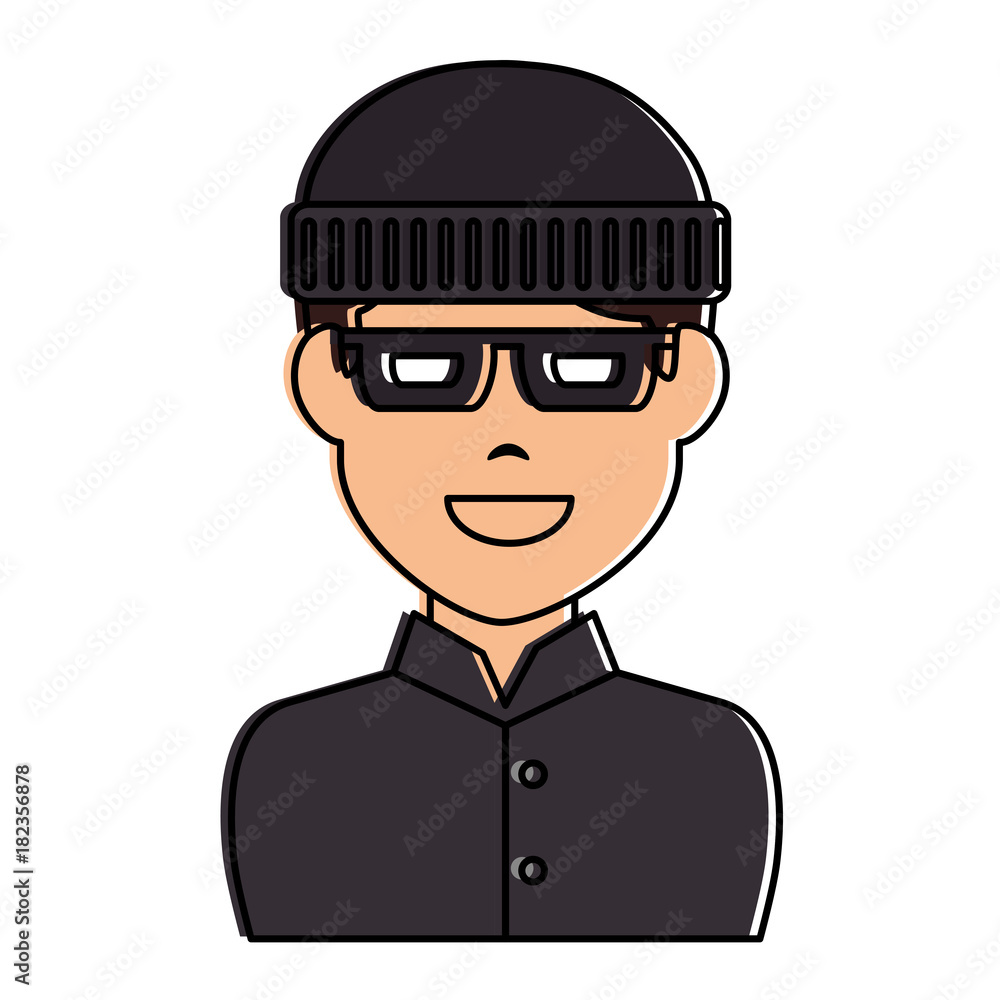 thief avatar character icon vector illustration design thief avatar character icon vector illustration design
