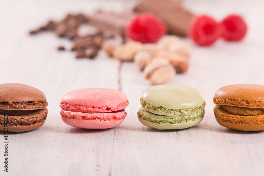 Colorful macarons. Colorful macarons.