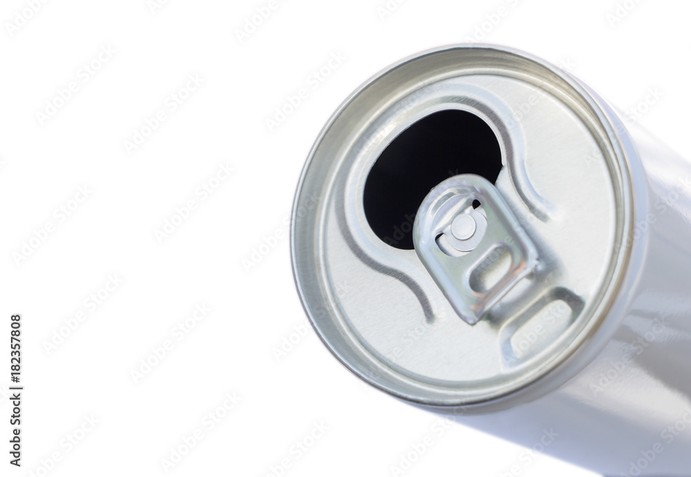 open a Canned beverage isolated on white background. open a Canned beverage isolated on white background.