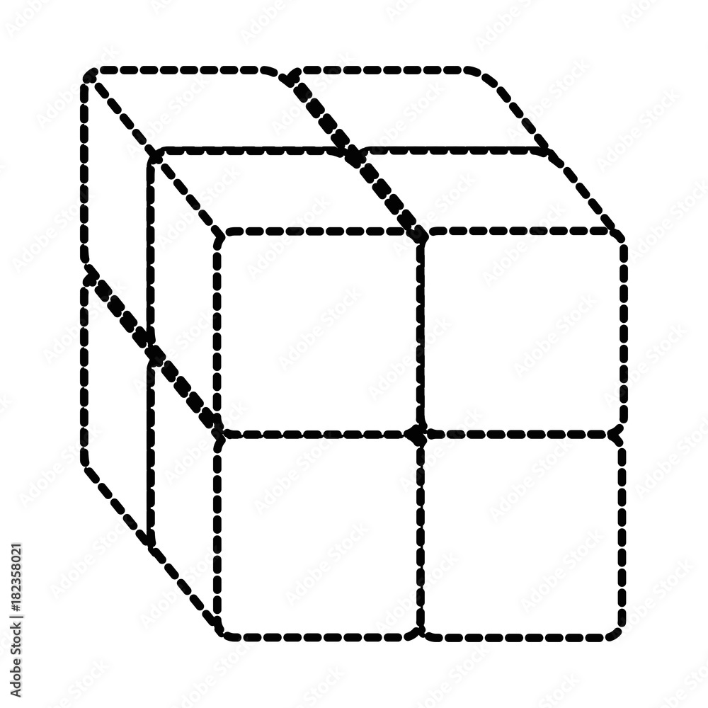 cube with blocks icon vector illustration design