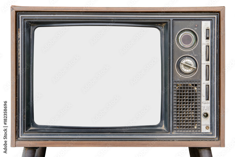 Retro old television isolated on white background Retro old television isolated on white background