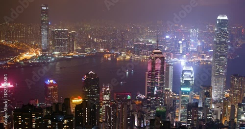 Wallpaper Mural Hong Kong city at night Torontodigital.ca