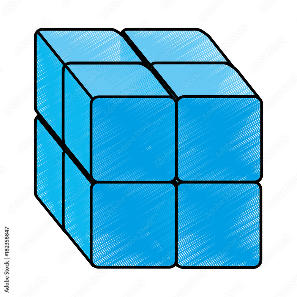 cube with blocks icon vector illustration design cube with blocks icon vector illustration design