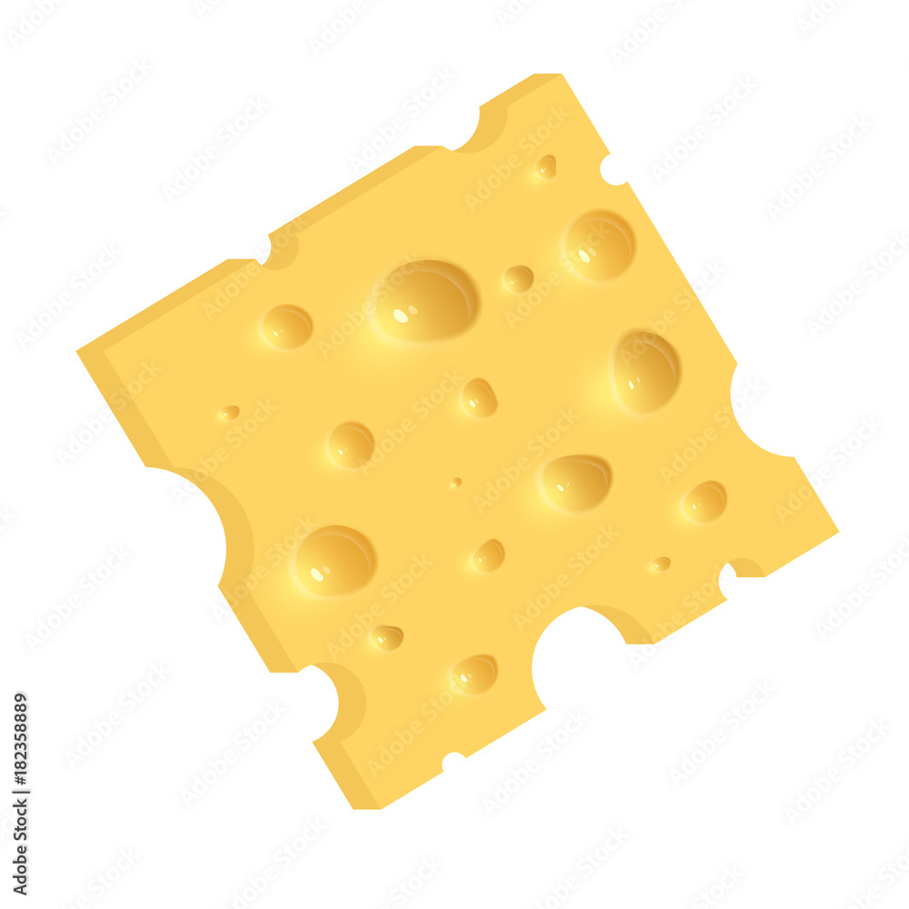 The cheese. Illustration isolated on white background. Graphic concept for your design The cheese. Illustration isolated on white background. Graphic concept for your design
