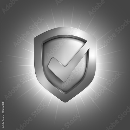 Security shield symbol. Illustration isolated on background. Graphic concept for your design