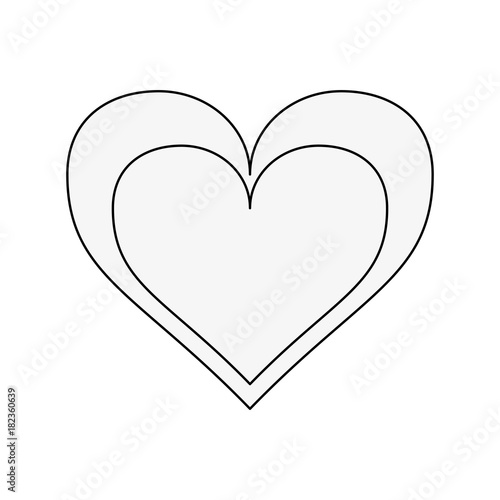 Heart and love symbol icon vector illustration graphic design