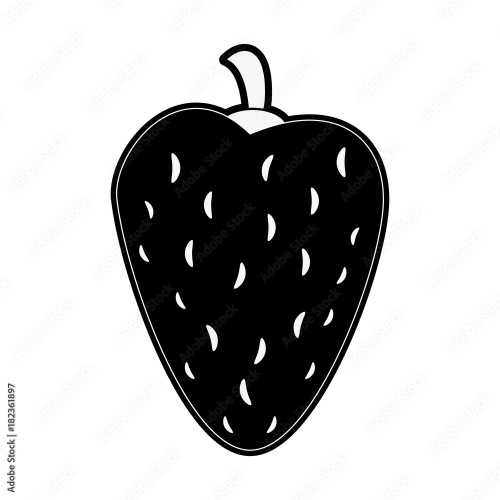 Fototapeta premium Strawberry sweet fruit icon vector illustration graphic design