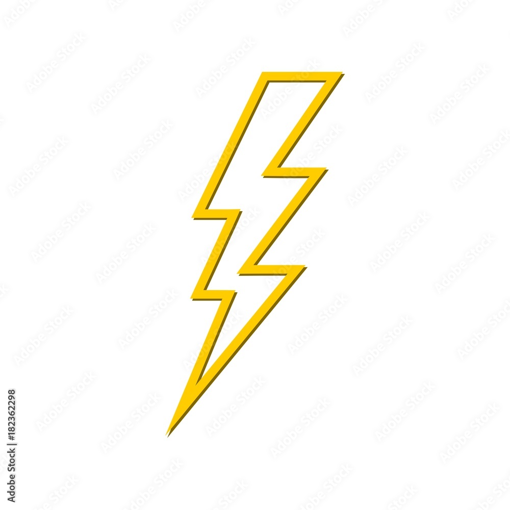 Lightning bolt icon  - obrazy, fototapety, plakaty 