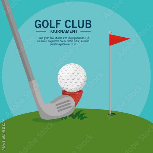 golf course landscape vector illustration graphic design