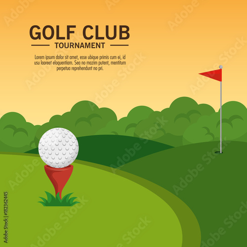 golf course landscape vector illustration graphic design