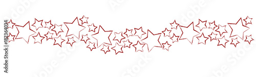 Weihnachtskarte ein Banner mit Sternen Band rot