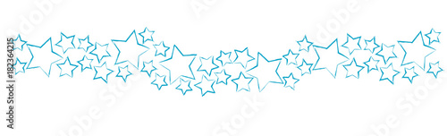 Fototapeta Naklejka Na Ścianę i Meble -  Weihnachtskarte ein Banner mit Sternen Band blau