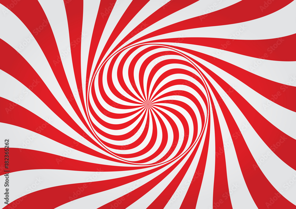 Abstract, red vortex, whirlpool background with twisted shapes