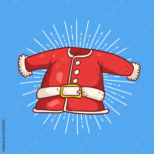 christmas santa's cloth sticker vector