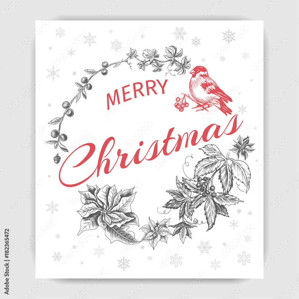 Invitation for a Christmas holiday. Greeting card with a happy new year and Christmas. Flyer, poster, banner, festive design. Invitation for a Christmas holiday. Greeting card with a happy new year and Christmas. Flyer, poster, banner, festive design.