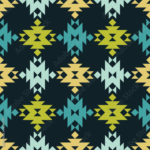 Ethnic boho seamless pattern. Tribal pattern. Folk motif. Textile rapport.