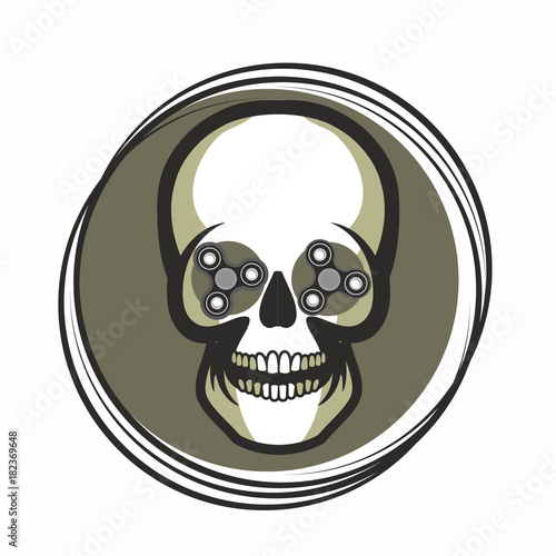 toy skull spinner