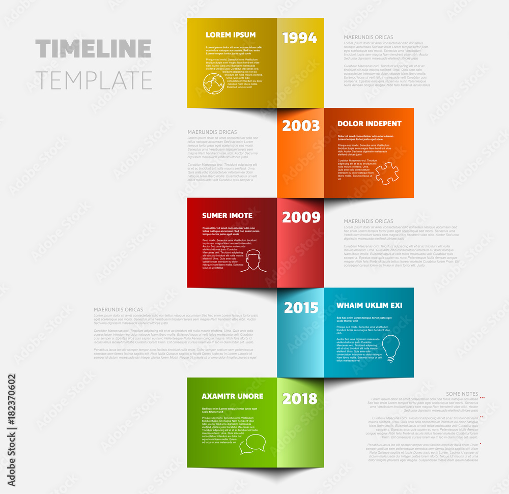 Vertical timeline template Vertical timeline template