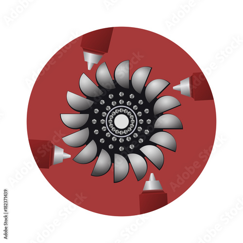 Hydro turbine. The sources of renewable energy.