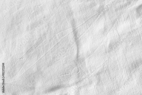 White Crumpled  Linen Background
