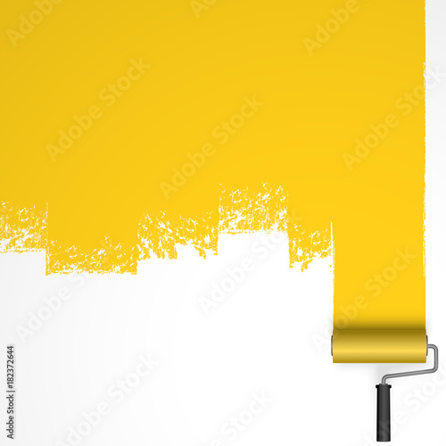 repainting with paint roller