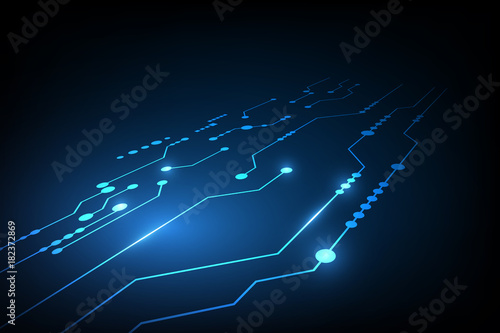 Vector circuit board background technology. illustration