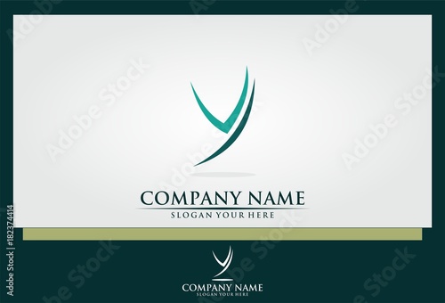 abstract letter y monogram logo