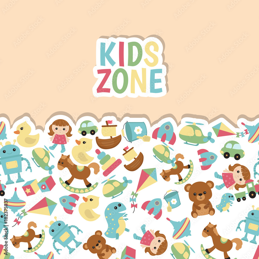 Obraz premium Background with children toys