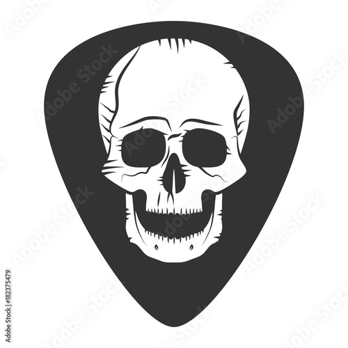 Rock fest badge. Guitar pick. Mediator