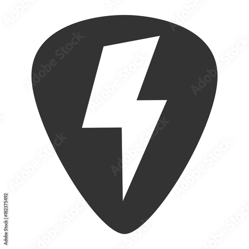 Rock fest badge. Guitar pick. Mediator