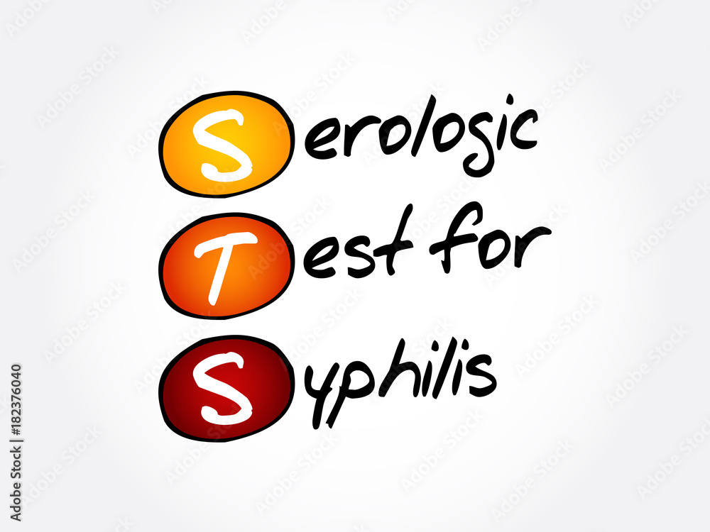 STS - Serologic Test for Syphilis acronym, concept background STS - Serologic Test for Syphilis acronym, concept background