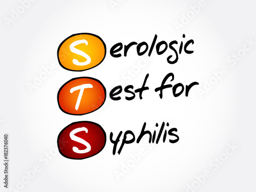 STS - Serologic Test for Syphilis acronym, concept background photo