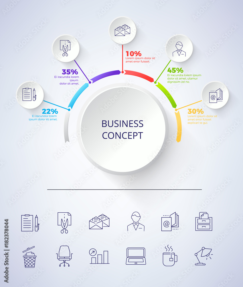 Business Concept Scheme on Vector Illustration Business Concept Scheme on Vector Illustration