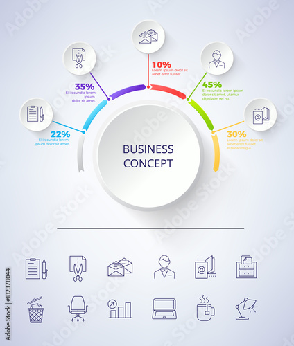 Business Concept Scheme on Vector Illustration