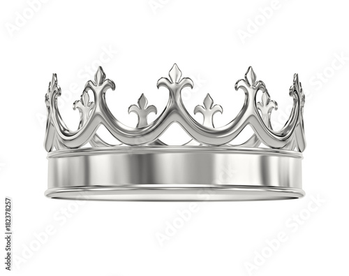 Platinum, silver crown with clipping path