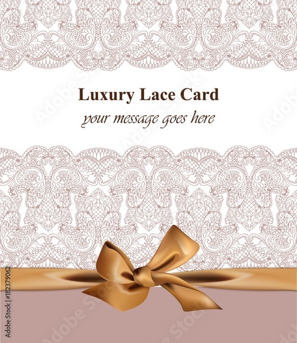 Luxury lace background Vector with handmade ornaments pink colors