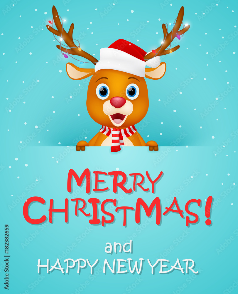 Merry Christmas background with Reindeer Merry Christmas background with Reindeer
