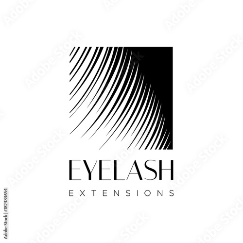Eyelash extension logo. Vector illustration in a modern style