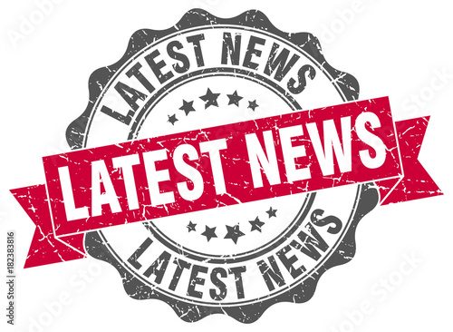 latest news stamp. sign. seal