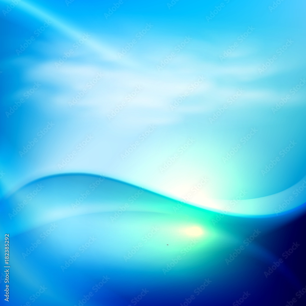 Water wave in sunny day. Blue background. Water wave in sunny day. Blue background.