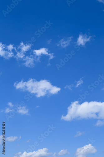 Bright blue Sky with some clouds.