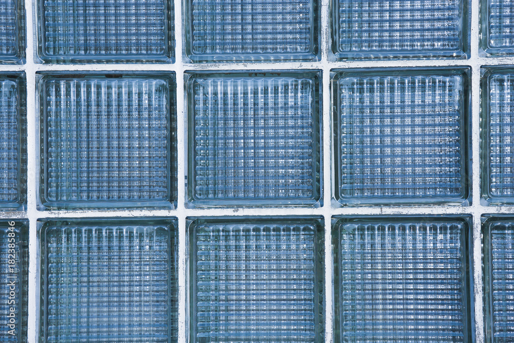 Glass block wall for sun light pass, Interior lighting shade for building background. Glass block wall for sun light pass, Interior lighting shade for building background.
