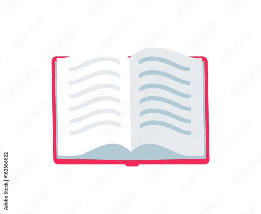 Open Book with Text Icon Vector Illustration Open Book with Text Icon Vector Illustration